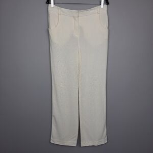 Jacquemus Ivory High Rise Relaxed Straight Leg Pants size 40